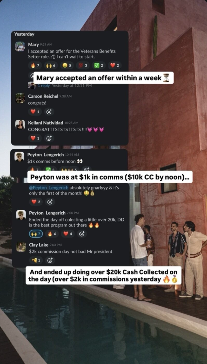 Direct Deposit sales rep win 3