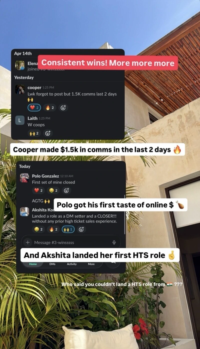 Direct Deposit sales rep win 18
