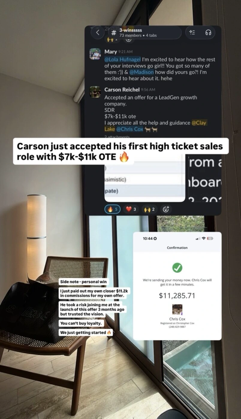 Direct Deposit sales rep win 2